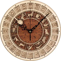 Väggklockor antik stil astronomisk 3d klocka för hemkvarts vintage konstellation tyst rörelse klockrum