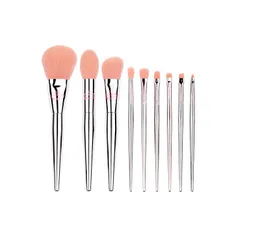 Live Beauty Makeup Brushes 9st Set Synthets Angled Powder Eyeshadow Concealer Brow Cosmetics Tool