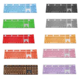 1 Set ABS Translucent Keycap 87 Black White 104 Two-color 980K Closed 108 Mechanical Keyboard Mechanical Keyboard Keycap Key