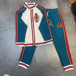 Mężczyzny TrackSuits Luksusowe marki designerskie spodnie kurtki dwuczęściowe aksamitne haftowane bluza pot Men Men Komórki sportowe 4xl 5xl