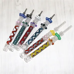 Glass Nectar Kit with Metal Nail /Quartz Tips Hookahs Dab Straw Oil Rigs 10mm Smoke Collector Pipe Bowl Ash Catcher Adapters