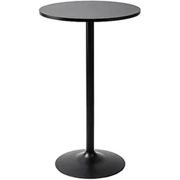 Pearington Round Cocktail Bistro High Table with Black Top and Base 1 Pack