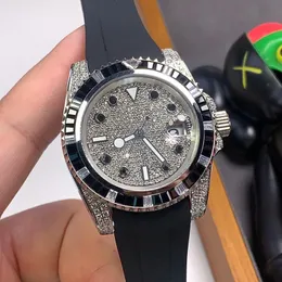 diamanti da uomo orologio da 40 mm movimenti meccanici automatici Guarda la moda in gomma da parte di gomma.