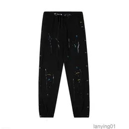 Pantaloni da uomo Gallerie Dept Designer Pantaloni della tuta Sport corretti Spruzzi d'inchiostro dipinti a mano Graffiti Leggings larghi dal petto largo High Street9gsfysil