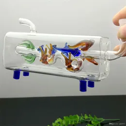 Rauchpfeifen Kostenloses Zubehör für klassische Drachenflasche mit quadratischem Rohr Großhandel Glasbongs Öl