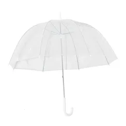 Paraplyer mode transparent klar bubbla kupol form paraply utomhus vindtät paraplyer prinsessa ogräs dekoration 230314