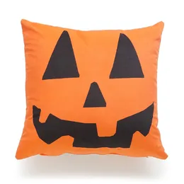 Halloweenowa poduszka dynia sztuczka z angielskimi literami Treat lub Trick Sofa Cushion Cover bez poduszki rdzeń