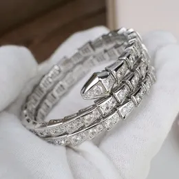 BUIGARI Braccialetto di fascino di design a scala serpentina per donna diamante placcato in oro 18K riproduzioni ufficiali stile classico di lusso regalo di anniversario mai sbiadito 020