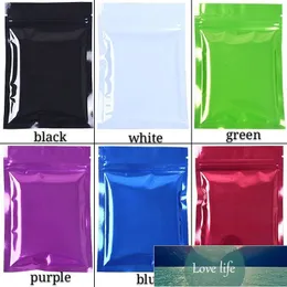 Classic Various colors reclosable zipper Packaging mylar bag glossy package bags flat moisture proof crafts packing Pouches 200pcs 9x13cm