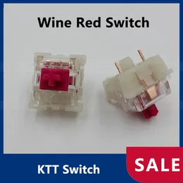 Przełącznik KTT Wine czerwone przełączniki lekkie dotykowe 3pins liniowe SMD wiśni DIY niestandardowe mechaniczne przełączniki klawiatury MX