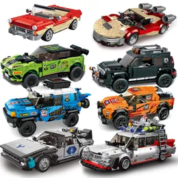 Other Toys Speed SUV Car City Model Moc Bricks Off road Vehicle Set Racing Building DIY Kid Sport Super Creative Technique 230313