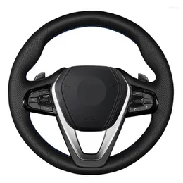 Steering Wheel Covers Car Cover Black Soft Artificial Leather For G20 G30 G31 530i 540i 530e G32 G11 G12 X3 X4 X5 X7 2023-2023