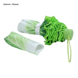 Umbrellas Creative Cabbage Umbrella Lettuce Folding Sunny and Rainy Umbrellas Anti-uv Beach Funny Vegetable Umbrella Parasol Women Gifts 230314