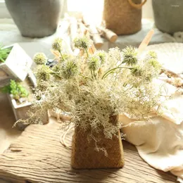 装飾的な花のフェイク植物プラスチックラテックスとソーングラスブーケフェイクホームデコレーションアクセサリーフラワーアレンジメント素材