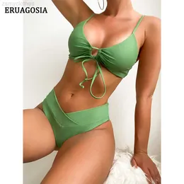 Women's 2022 New Bikinis Swimwear Women Push Up Swimsuit 2 Pieces Bikini Set Strap Bandage Bathing Suit Beach Wear Summer Biquini Female