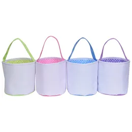 Party Supplies Sublimation Blank DIY Easter Gift Bag Baskets Bags Celebration Christmas Storage Pouch Handbag For Kids Hunting Candy RRA