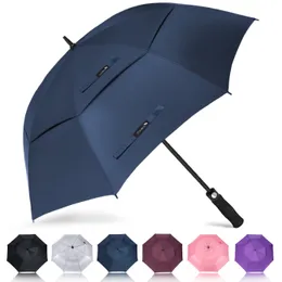 Guarda -chuvas Zomake Golf Umbrella de 68 polegadas Double Canopy ventilado à prova d'água à prova d'água Aberta Aberta Aberta para Homens e Mulheres 230314