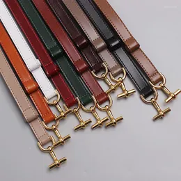 Belts Real Split Leather Belt For Jeans Pants Dresses Ladies Waist With Gold Buckle