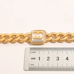 Stålstämpelarmband Lyxmärke Kedjearmband Dam Par Kärlekscirkelarmband 18k guldpläterat Berömda designersmycken Tillbehör Familj Vänner