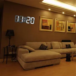 LED Cyfrowy zegar ścienny 3D Duża data godzina Celsjusza Wyświetlacz Nocne Zegars