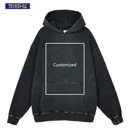 Herren Hoodies Sweatshirts Hip Hop Harajuku Custom Hoodie Vintage Baumwolle Pullover Support Print Größe ist 37*45cm37*50cm 230313