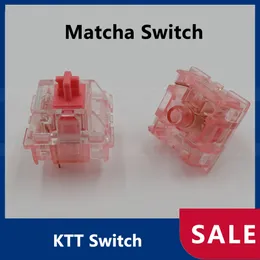 Interruttore KTT Interruttori a fragola Lineari personalizzati a 3 pin rosa compatibili con MX Switch Tastiera meccanica RGB Gaming TM680 GK61