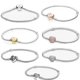 designers Bracelets Chain Bangle Heart Silver Plated Bracelet Women Children Birthday Gift with box