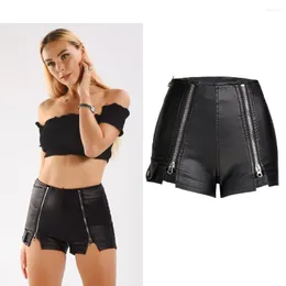 Short Femme noir Sexy Club fête cuir PU femmes VD2003 Spodenki Damskie dames été mode Femme