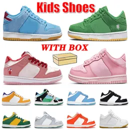 2023 Arrival Kids Sneakers Running Shoes Toddler Children Youth Infants Triple Pink Phillies StrangeLove Chunky Unc Panda Syracuse Trainers Jogging Sports 26-35