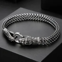 Punk Rock Bike Link Chain Armband för män Goth Snake Armband Överdriven vintage Gold Silver Color Charm Bangle Hiphop Party Gift Jewelry