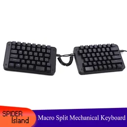 87 nycklar Ergonomiska mikrodelade tangentbord Mekanisk programmerare Effektiv redigering av en hand DIY Cherry Switch Programmerbar tangentbord