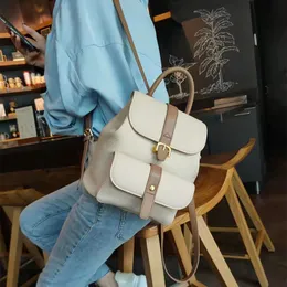 School Bags Natural Cowhide Largecapacity Allmatch Fashion Handheld Oneshoulder Women's Bag Genuine Leather Backpack 230314