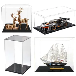 Decorative Objects Figurines 75 Size Display Case for Collectibles Assemble Clear Acrylic Box Protection Showcase Action Figures Organizing Toys 230314