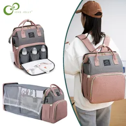 Organizador de bolsas Bolsa de momia plegable Ligera Cama de cuna plegable portátil Mochila de bebé de gran capacidad Bolsa de salida de mamá femenina Bolsa Feminina DDJ 230314