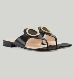 Sandália Sandália Sandália Streetwear Verão Blondie Sandália Feminina Preto Branco Nude Pele de Bezerro Chinelos Slip On Lady Casual Caminhada Caixa EU35-42