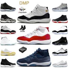 Retro 11 Basketball Shoes Cherry 11s DMP Jumpman Men Sneakers Jorde11s Cool Grey Midnight Navy High Bred Yellow Snakeskin Low Cement Pure Violet J11 Mens Trainers