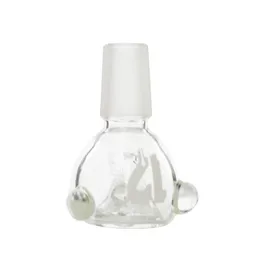 Tigela de vidro com cabeça de bolha transparente para cachimbo de água - cabe em tigelas articuladas masculinas de 18 mm, acessório elegante para fumar