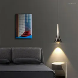 Lampy wiszące 2023 Red netto może podnieść sypialnię lampki nocne luksusowy nowoczesny minimalistyczny stół kreatywny aislel LED żyrandol LED