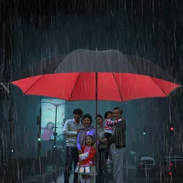 Parasol 185 cm duży długi uchwyt parasol podwójna warstwowa wiatroodporna wzmocniona parasola rodzina na świeżym powietrzu Podróż deszczowa parasole wędkarstwo kemping 230314