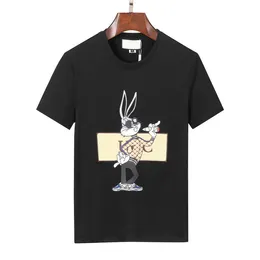 Cartoon Tees For Women Designer Mens T-shirt Printed Crew Neck Comfortable Slim Womens Short Sleeve Rabbit Shirt Black Girls Tops Size S-4XL