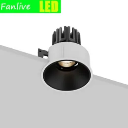 Downlights 10pc Geek Round Cob LED 8W 10W Infällda taklampor Lampor Hög CRI för hemma inomhusbelysning