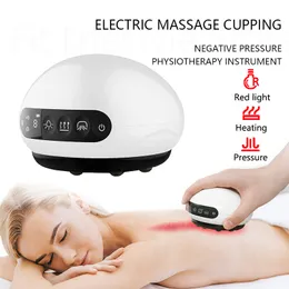 Gesichtsmassagegerät Elektrische Schröpfmassage LCD-Display Guasha Scraping EMS Körpermassagegerät Vakuumdosen Saugnapf IR-Heizung Fett abnehmen 230314