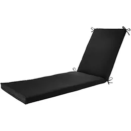 Pillow Perfect Outdoor/Indoor Fresco Black Chaise Lounge Cushion 80x23x3 sedia da campo king