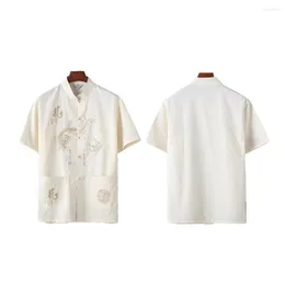 Męskie koszule atrakcyjne chińskie smokowe koszulę Chun super miękki rok