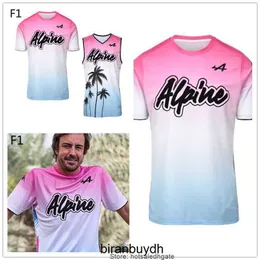 Bisiklet Erkek Tişörtleri T-Shirt Alpe Alonso Vesto Formula 1 Jersey Alpine F1 Takımı Miami Racing Formific Moto Motosiklet