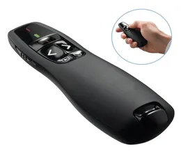 Draadloze presentator R400 24GHz Remote Control Presentation Clicker 5MW Red Laser Pointer Flip Pen met USB Receiver7172135
