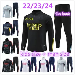 22 23 24 arsen PEPE SAKA 축구 성인 tracksuit 키즈 Gunners 트레이닝 슈트 ODEGAARD THOMAS TIERNEY SMITH ROWE 2022 2023 2024 남자 아이 키즈 키트 세트