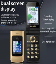 Telefones celulares desbloqueadas 2G 3G 4G Tela de toque 24 polegadas Dialer Bluetooth SOS Flip Senior Flip Mobile Phone 64MB1GB Bandas completas GSM WCDMA LTE4682958