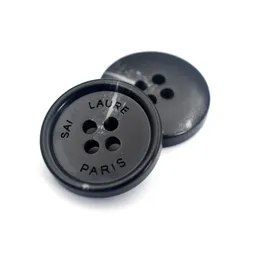 Botão de resina redondo com letras de carimbo botões de costura faça você mesmo para camisa social terno 20 mm