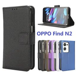 Diamond Cases für OPPO Find N2 Hülle Flip Book Stand Card Wallet Lederhülle